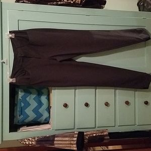 Gaiam 30" waist zipper front pants dark green